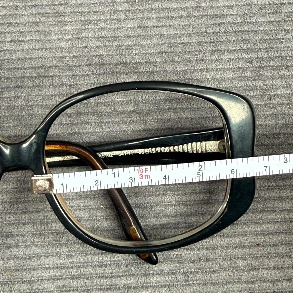 Ralph Lauren RA5102 Black Tortoise Rectangular Y2k Eyeglasses Frames 56-15-130